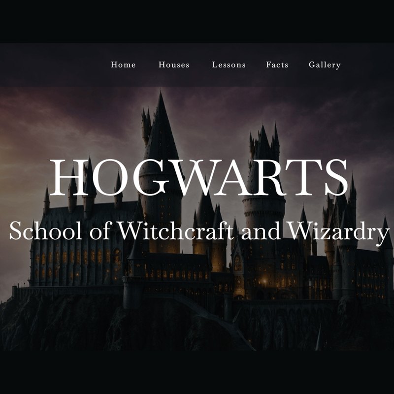 Hogwarts Schulwebsite